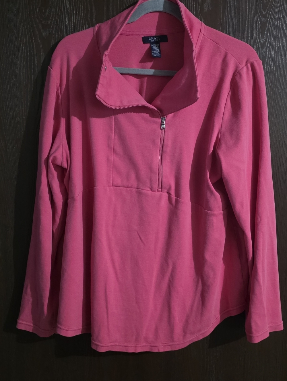Chaps Women's Pink Half-Zip Pullover